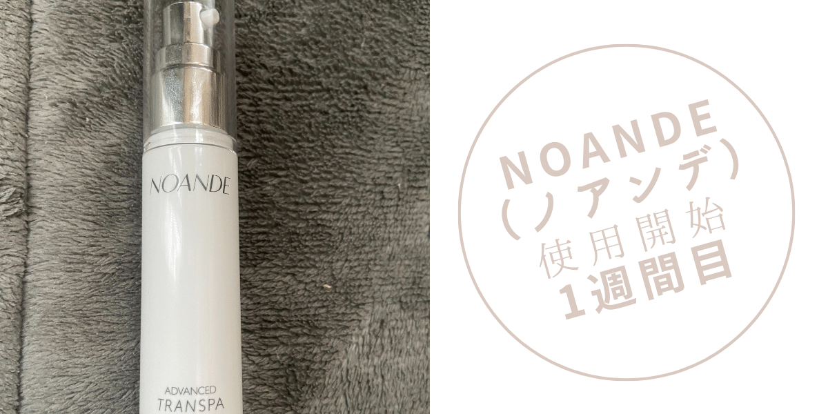 NOANDE（ノアンデ）使用1週間